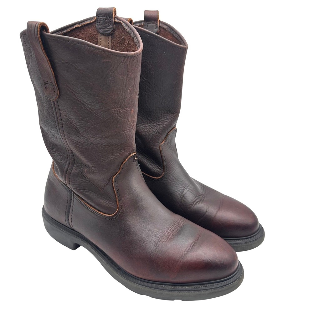Vintage Red Wing 1132 Pecos Boots Mens Rattlesnake Soles Brown Leather 9.5 EE